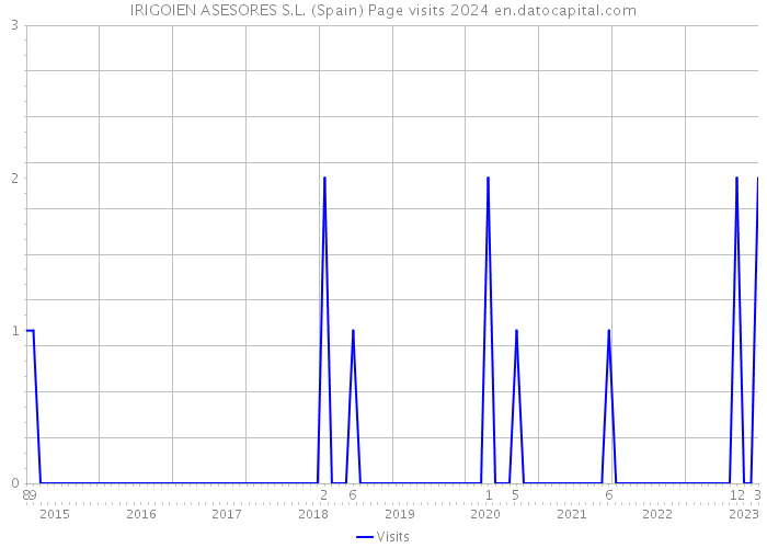 IRIGOIEN ASESORES S.L. (Spain) Page visits 2024 