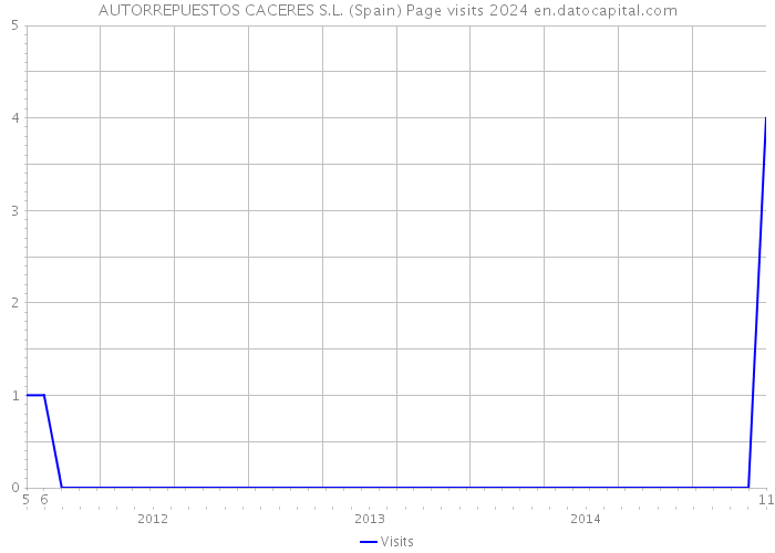 AUTORREPUESTOS CACERES S.L. (Spain) Page visits 2024 