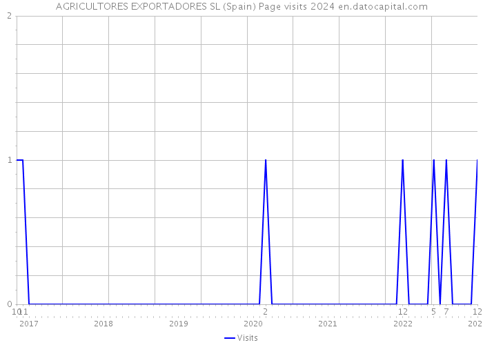 AGRICULTORES EXPORTADORES SL (Spain) Page visits 2024 