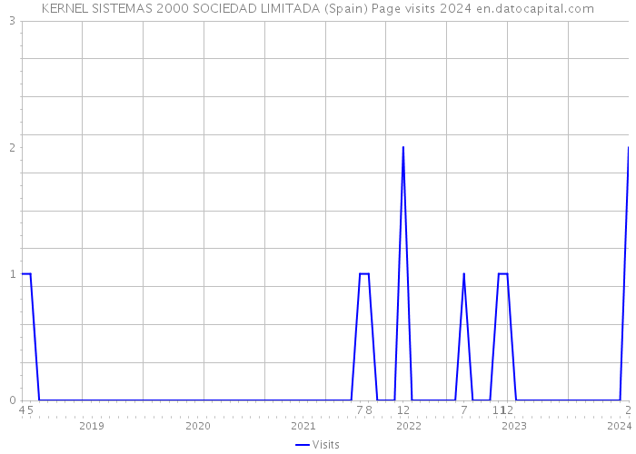 KERNEL SISTEMAS 2000 SOCIEDAD LIMITADA (Spain) Page visits 2024 