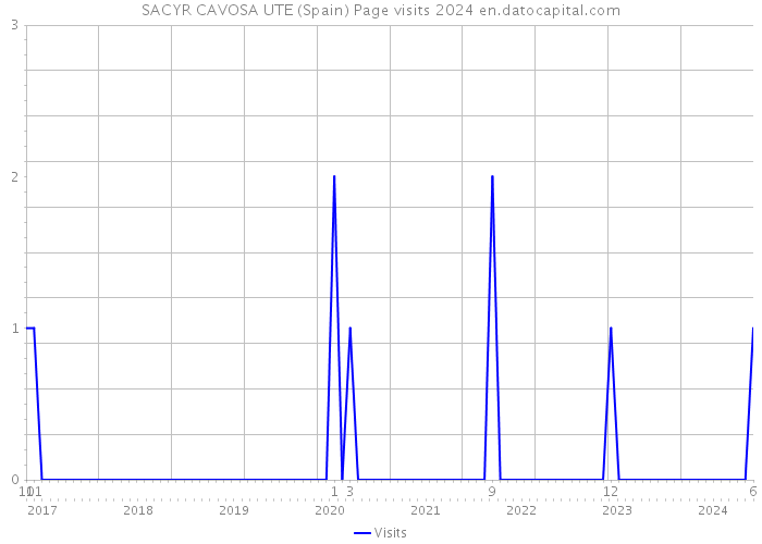 SACYR CAVOSA UTE (Spain) Page visits 2024 