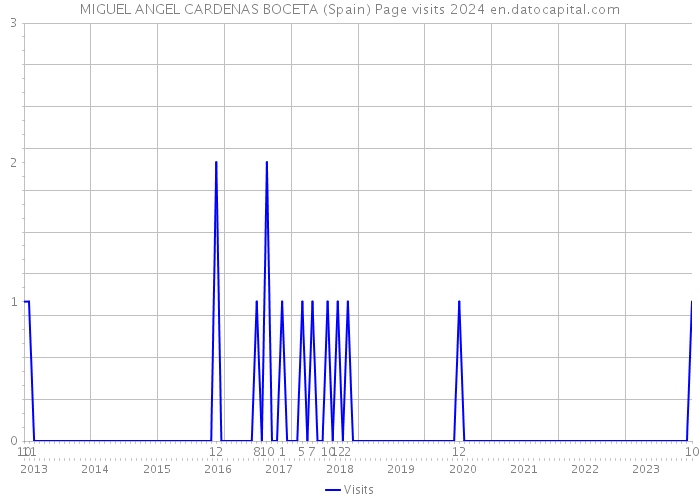 MIGUEL ANGEL CARDENAS BOCETA (Spain) Page visits 2024 