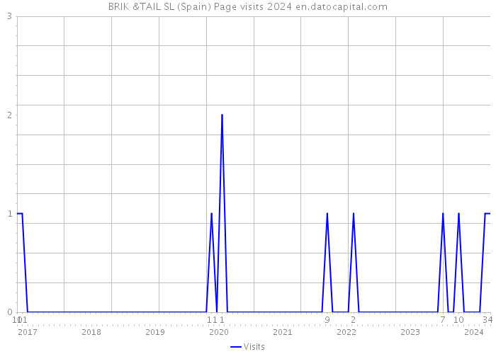 BRIK &TAIL SL (Spain) Page visits 2024 
