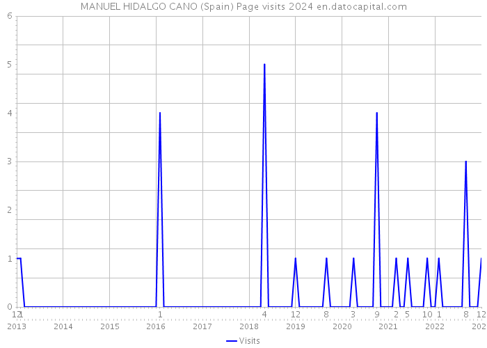 MANUEL HIDALGO CANO (Spain) Page visits 2024 