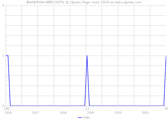 BIANDRINA MERCANTIL SL (Spain) Page visits 2024 