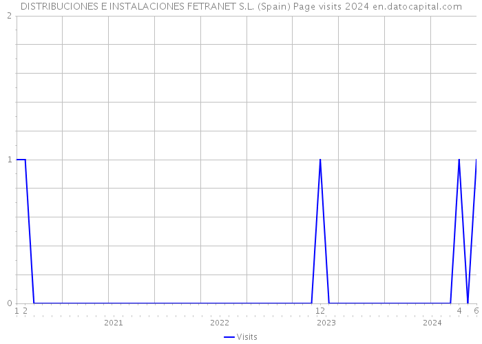 DISTRIBUCIONES E INSTALACIONES FETRANET S.L. (Spain) Page visits 2024 