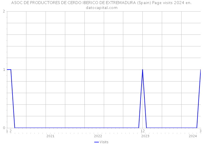 ASOC DE PRODUCTORES DE CERDO IBERICO DE EXTREMADURA (Spain) Page visits 2024 