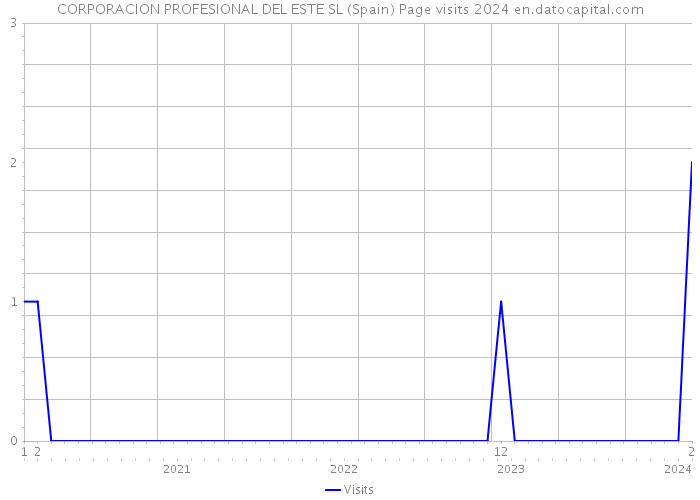 CORPORACION PROFESIONAL DEL ESTE SL (Spain) Page visits 2024 