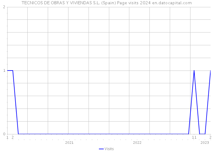 TECNICOS DE OBRAS Y VIVIENDAS S.L. (Spain) Page visits 2024 