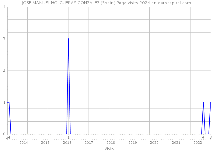 JOSE MANUEL HOLGUERAS GONZALEZ (Spain) Page visits 2024 