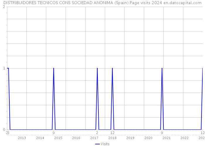 DISTRIBUIDORES TECNICOS CONS SOCIEDAD ANONIMA (Spain) Page visits 2024 