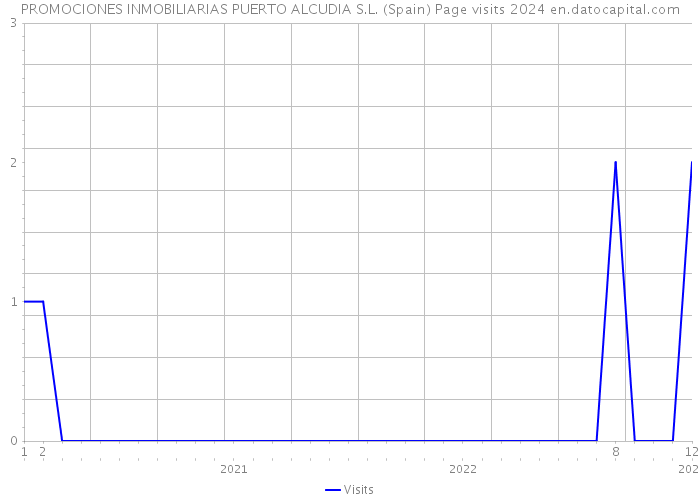 PROMOCIONES INMOBILIARIAS PUERTO ALCUDIA S.L. (Spain) Page visits 2024 