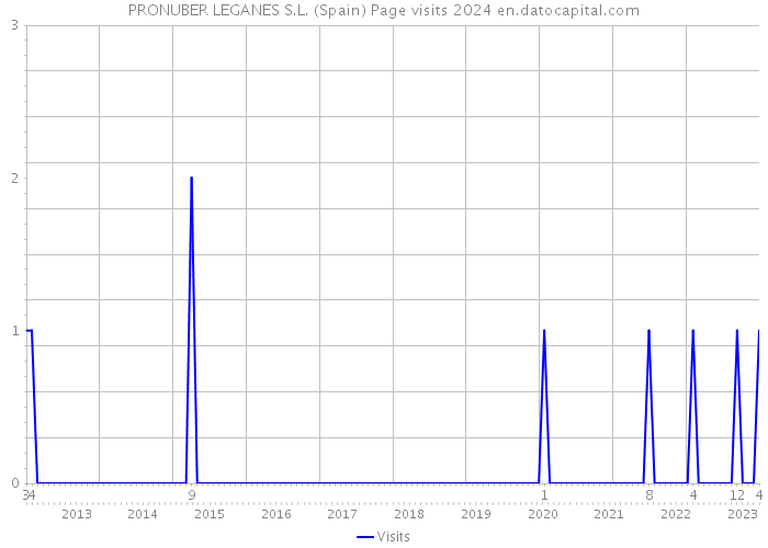 PRONUBER LEGANES S.L. (Spain) Page visits 2024 
