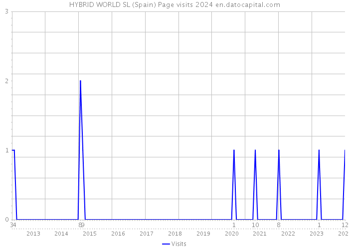 HYBRID WORLD SL (Spain) Page visits 2024 