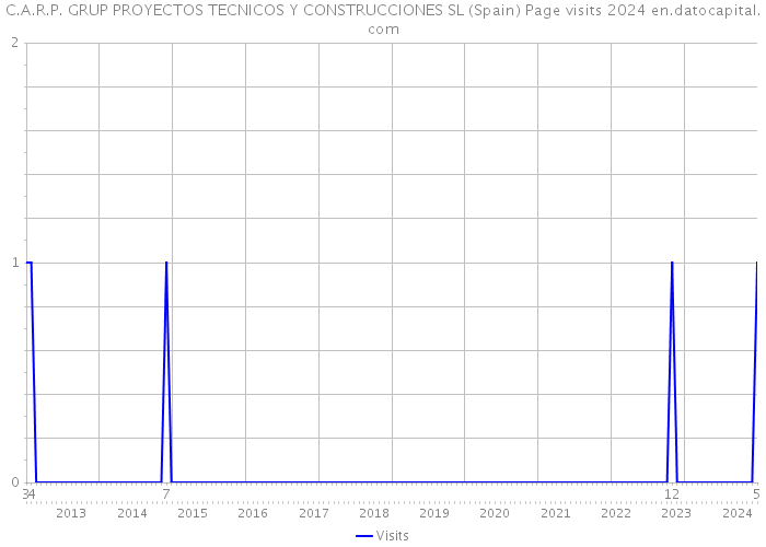 C.A.R.P. GRUP PROYECTOS TECNICOS Y CONSTRUCCIONES SL (Spain) Page visits 2024 