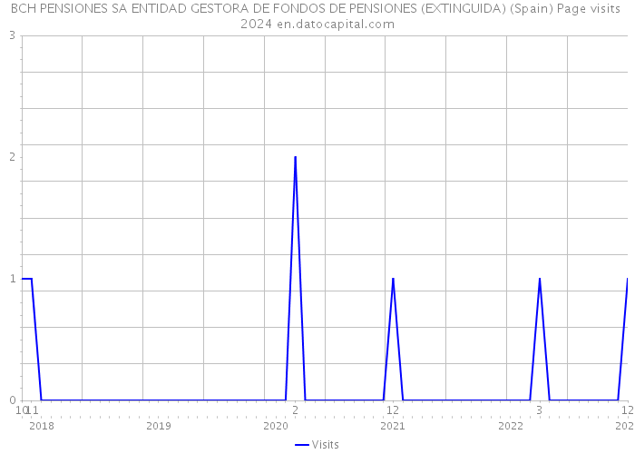 BCH PENSIONES SA ENTIDAD GESTORA DE FONDOS DE PENSIONES (EXTINGUIDA) (Spain) Page visits 2024 