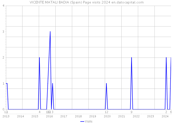 VICENTE MATALI BADIA (Spain) Page visits 2024 