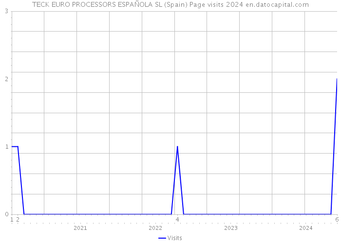 TECK EURO PROCESSORS ESPAÑOLA SL (Spain) Page visits 2024 