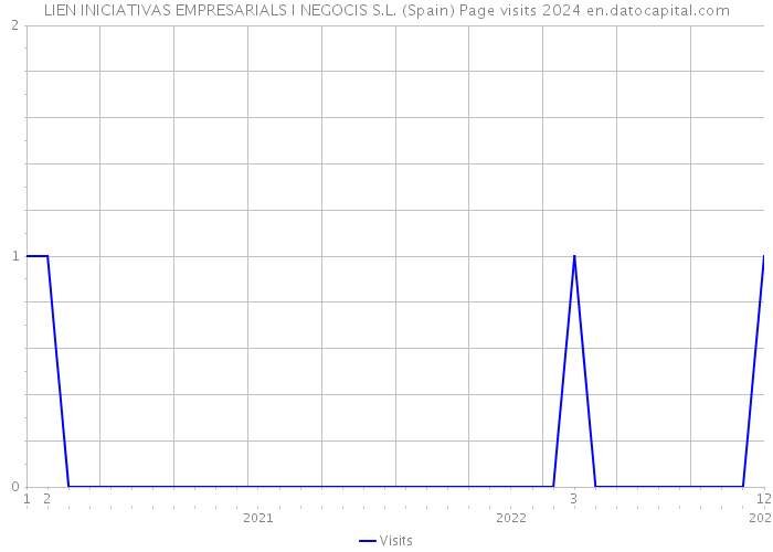LIEN INICIATIVAS EMPRESARIALS I NEGOCIS S.L. (Spain) Page visits 2024 