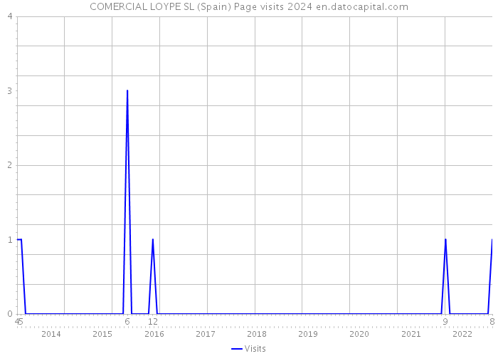 COMERCIAL LOYPE SL (Spain) Page visits 2024 