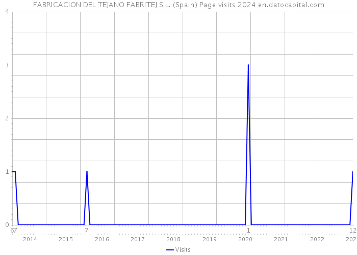FABRICACION DEL TEJANO FABRITEJ S.L. (Spain) Page visits 2024 