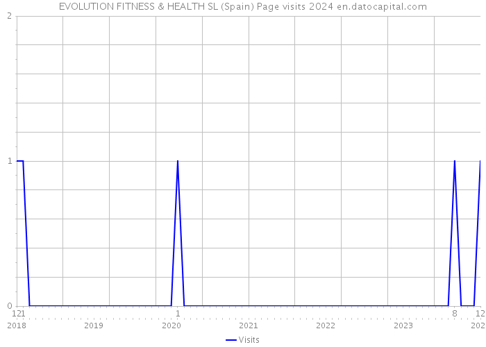 EVOLUTION FITNESS & HEALTH SL (Spain) Page visits 2024 
