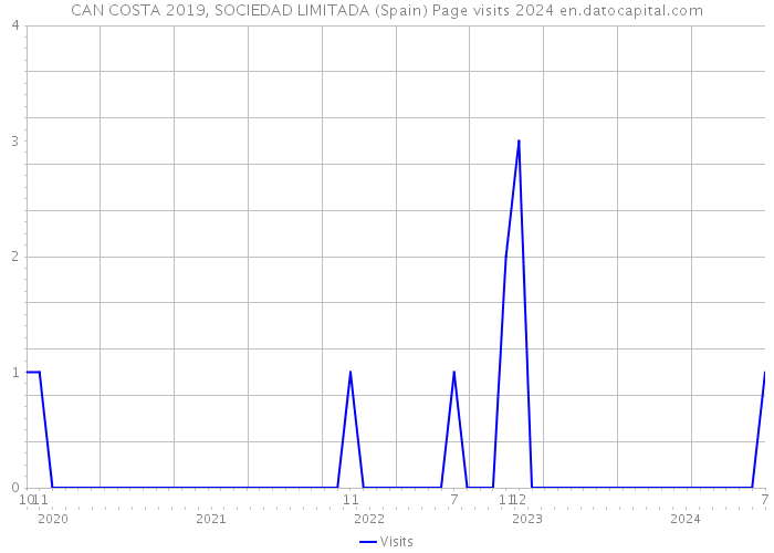 CAN COSTA 2019, SOCIEDAD LIMITADA (Spain) Page visits 2024 