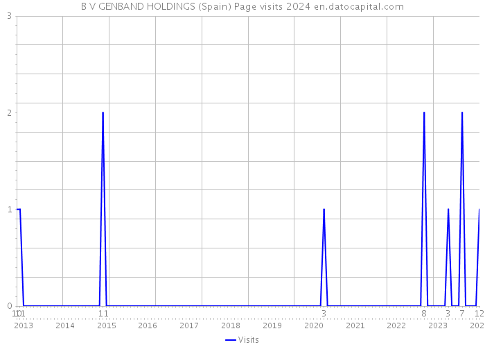 B V GENBAND HOLDINGS (Spain) Page visits 2024 