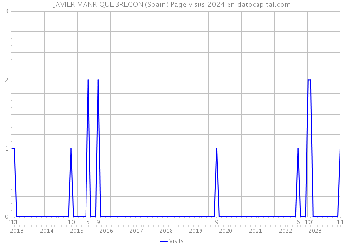 JAVIER MANRIQUE BREGON (Spain) Page visits 2024 