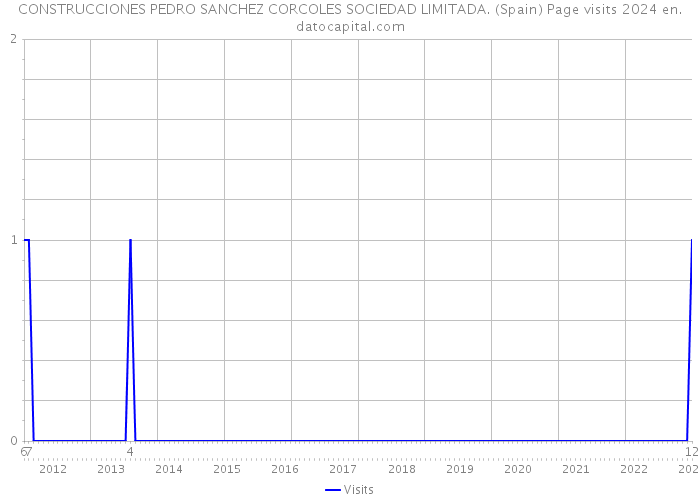 CONSTRUCCIONES PEDRO SANCHEZ CORCOLES SOCIEDAD LIMITADA. (Spain) Page visits 2024 