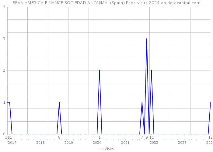 BBVA AMERICA FINANCE SOCIEDAD ANONIMA. (Spain) Page visits 2024 