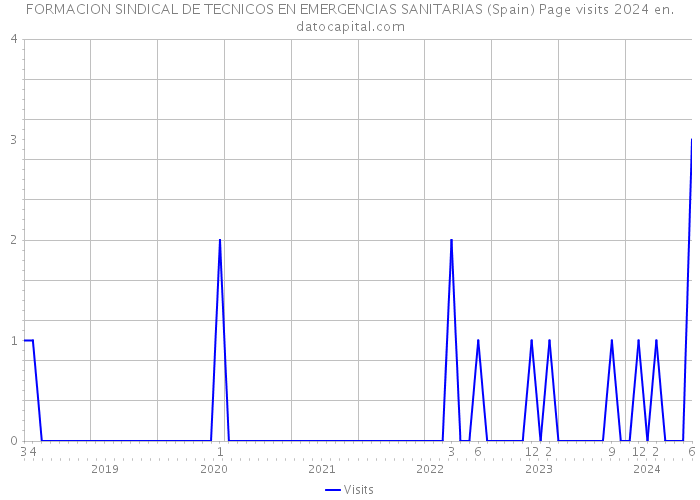 FORMACION SINDICAL DE TECNICOS EN EMERGENCIAS SANITARIAS (Spain) Page visits 2024 