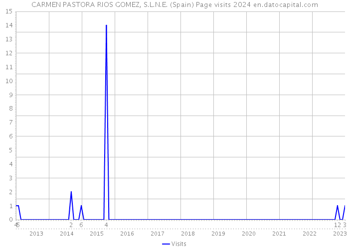 CARMEN PASTORA RIOS GOMEZ, S.L.N.E. (Spain) Page visits 2024 