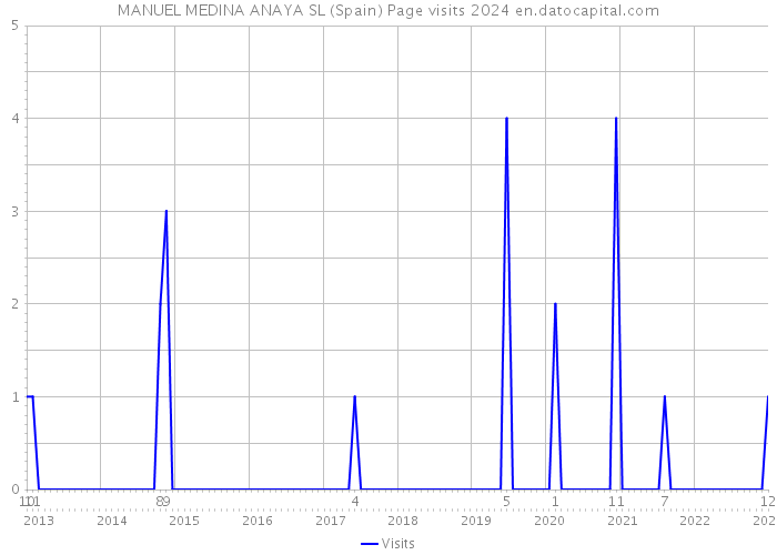 MANUEL MEDINA ANAYA SL (Spain) Page visits 2024 