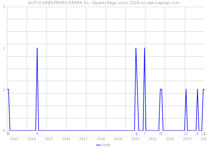 AUTOCARES PEDRO PARRA S.L. (Spain) Page visits 2024 