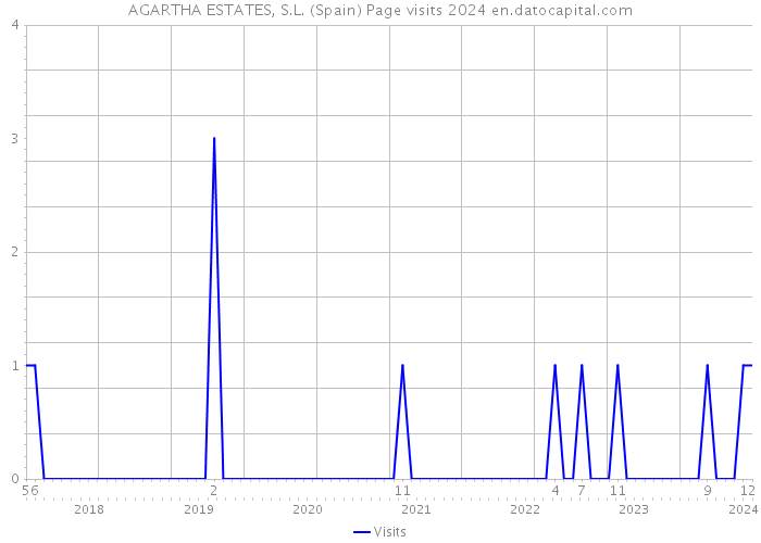 AGARTHA ESTATES, S.L. (Spain) Page visits 2024 