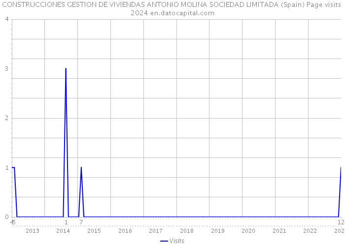 CONSTRUCCIONES GESTION DE VIVIENDAS ANTONIO MOLINA SOCIEDAD LIMITADA (Spain) Page visits 2024 