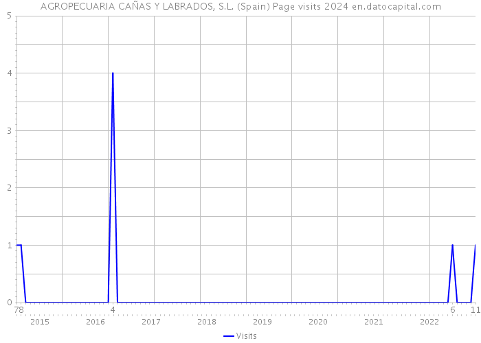 AGROPECUARIA CAÑAS Y LABRADOS, S.L. (Spain) Page visits 2024 