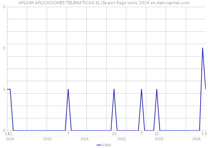 APLIUM APLICACIONES TELEMATICAS SL (Spain) Page visits 2024 