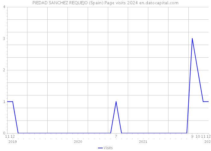 PIEDAD SANCHEZ REQUEJO (Spain) Page visits 2024 