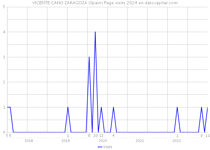 VICENTE CANO ZARAGOZA (Spain) Page visits 2024 