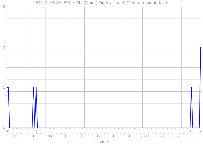 TECNOLAB VALENCIA SL. (Spain) Page visits 2024 