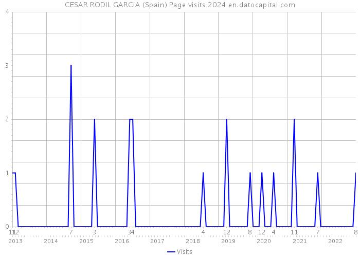 CESAR RODIL GARCIA (Spain) Page visits 2024 
