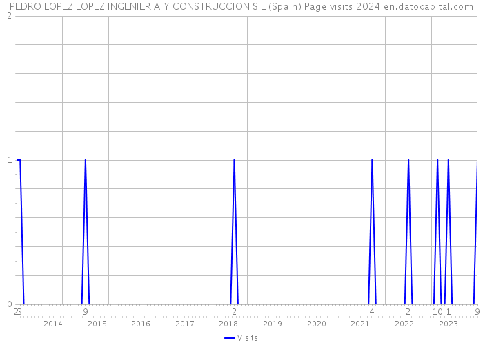 PEDRO LOPEZ LOPEZ INGENIERIA Y CONSTRUCCION S L (Spain) Page visits 2024 