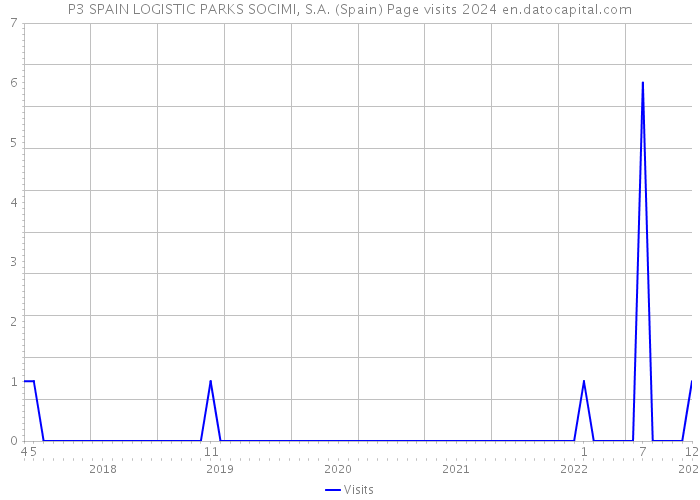 P3 SPAIN LOGISTIC PARKS SOCIMI, S.A. (Spain) Page visits 2024 