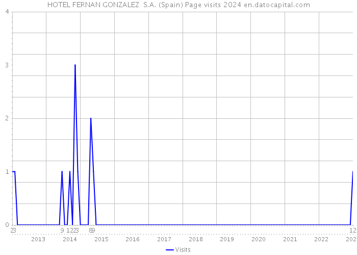 HOTEL FERNAN GONZALEZ S.A. (Spain) Page visits 2024 