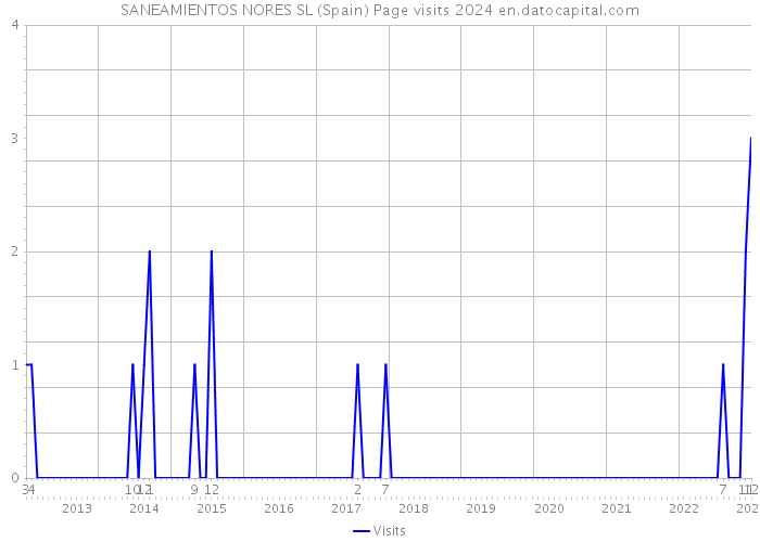 SANEAMIENTOS NORES SL (Spain) Page visits 2024 
