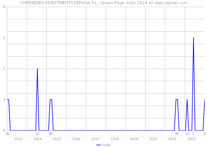 CHEESEDEN INVESTMENTS ESPANA S.L. (Spain) Page visits 2024 