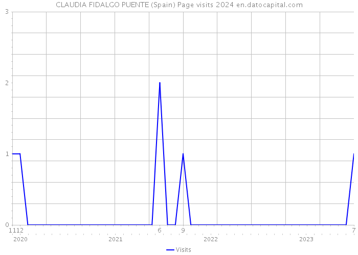 CLAUDIA FIDALGO PUENTE (Spain) Page visits 2024 