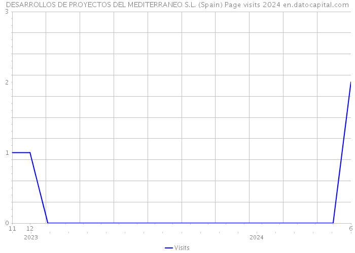 DESARROLLOS DE PROYECTOS DEL MEDITERRANEO S.L. (Spain) Page visits 2024 